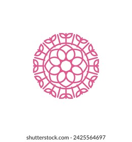 Logotipo de monoline rosa para negocios