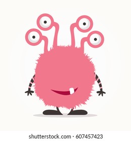 Pink Monster Cartoon