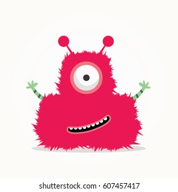 Pink monster illustration