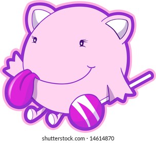 Ilustración de vectores de monstruación rosa