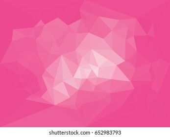 Pink mosaic backdrop with triangles. Abstract geometric low polygonal background. Design element for book covers, presentations layouts, title backgrounds. Vector clip art.