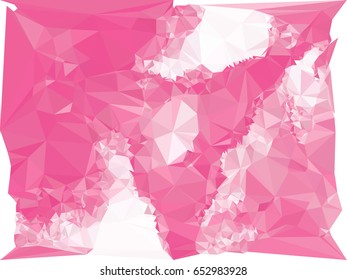 Pink mosaic backdrop with triangles. Abstract geometric low polygonal background. Design element for book covers, presentations layouts, title backgrounds. Vector clip art.