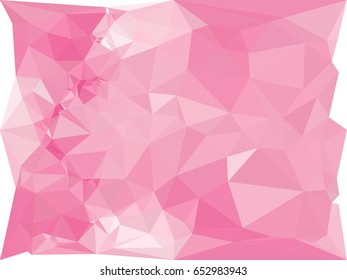 Pink mosaic backdrop with triangles. Abstract geometric low polygonal background. Design element for book covers, presentations layouts, title backgrounds. Vector clip art.