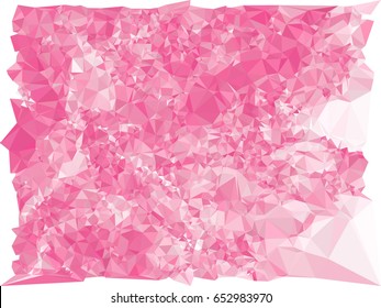 Pink mosaic backdrop with triangles. Abstract geometric low polygonal background. Design element for book covers, presentations layouts, title backgrounds. Vector clip art.