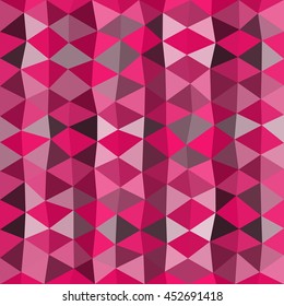Pink mosaic background consist of triangles. Geometric texture for your design. Place your text on the top of it