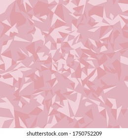 Pink mosaic background, delicate texture with fragments, polygons. Geometric vector design for presentations, packaging, cover, wallpapers.