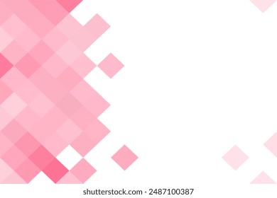 Fondo de píxel de mosaico rosa con espacio de copia. Fondo de mosaico abstracto degradado. Fondo de rompecabezas artístico.