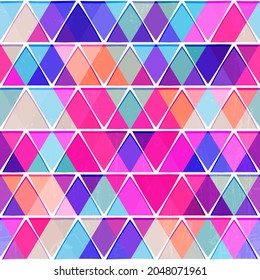 Pink mosaic seamless pattern. Eps 10 vector file.