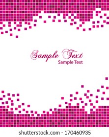 Pink mosaic vector background.