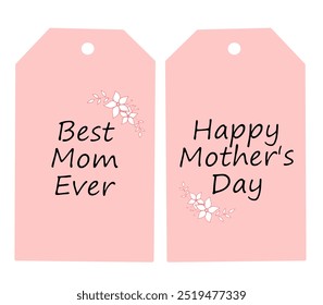 pink mother's day hang tag