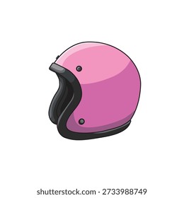 pink motorcycle helmet vector design