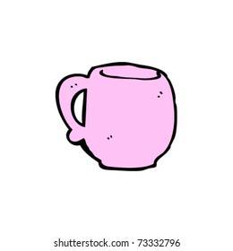 pink mug cartoon