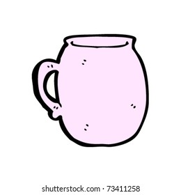 pink mug cartoon