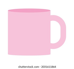 pink mug icon on white background