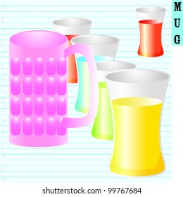 pink mug isolated