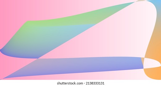 Rosa Multicolor Technologie Regenbogen Modernes Design. Gestalten Sie den digitalen Futuristischen Neon Office Hintergrund. Moderne Layers Psychedelische Minimale Illustration. Dynamisches, glattes, flüssiges, pastelfarbenes Farbmesh.