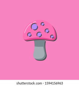 pink mushroom vector that looks attractive for your design needs