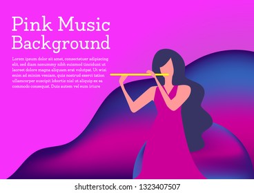 Pink Music Background