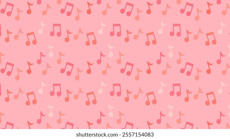 pink music notes seamless background clipart.