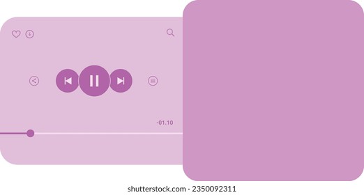 Pink Music Player Interface Element