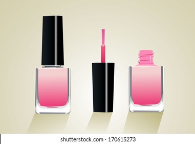 Pink Nail Polish .