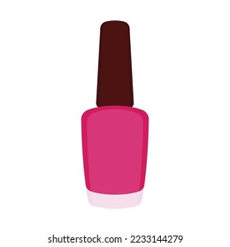 pink nail polish flat vector illustration modern logo icon design isolated on white background