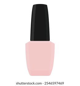 Esmalte de unha rosa isolado no fundo branco. Ilustração vetorial