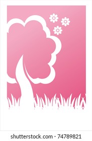 pink nature background