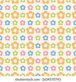 Pink jardim sorbet natureza pastel flor sem costura padrão, perfeito para arte e artesanato, papel digital, impressão de tecido, impressão têxtil, embalagem, scrapbooking, envoltório de presente, fundo e muito mais.