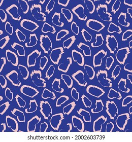 Pink Navy Animal Leopard Seamless Pattern Background for fashion textiles, graphics and crafts