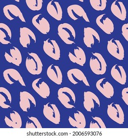 Pink Navy Animal Leopard Seamless Pattern Background for fashion textiles, graphics and crafts