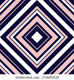 Pink and navy Argyle diagonal striped seamless pattern background suitable for fashion textiles, graphics