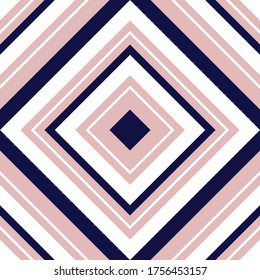 Pink and navy Argyle diagonal striped seamless pattern background suitable for fashion textiles, graphics