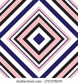 Pink and navy Argyle diagonal striped seamless pattern background suitable for fashion textiles, graphics