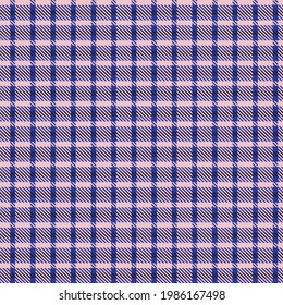 Pink Navy Asymmetric Plaid textured seamless pattern suitable for fashion textiles and graphics