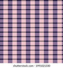 Pink Navy Asymmetric Plaid textured seamless pattern suitable for fashion textiles and graphics