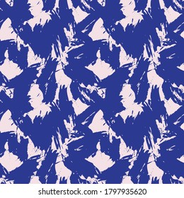Pink Navy Brush Stroke Camouflage abstract seamless pattern background suitable for fashion textiles, graphics