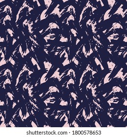 Pink Navy Brush Stroke Camouflage abstrakter, nahtloser Musterhintergrund für Modetextilien, Grafiken