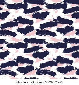 Fondo de patrón de pincel de la marina rosa adecuado para impresiones de moda, gráficos, fondos