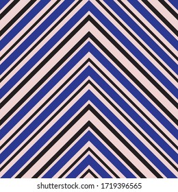 Color rosa y marino Chevron diagonal rayado fondo de patrón transparente adecuado para textiles de moda, gráficos