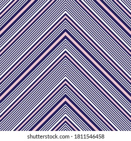 Pink and navy Chevron diagonal striped seamless pattern background suitable for fashion textiles, graphics