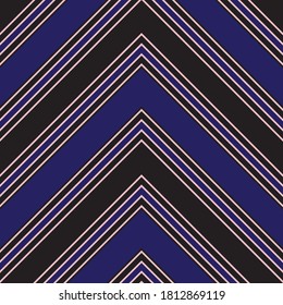 Pink and navy Chevron diagonal striped seamless pattern background suitable for fashion textiles, graphics