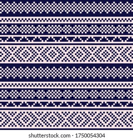 Pink Navy Christmas fair isle pattern background for fashion textiles, knitwear and graphics
