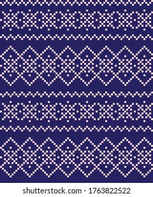 Pink Navy Christmas fair isle pattern background for fashion textiles, knitwear and graphics