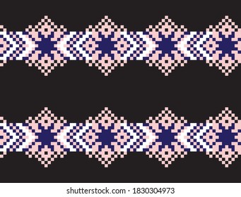 Pink Navy Christmas fair isle pattern background for fashion textiles, knitwear and graphics