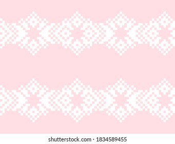 Pink Navy Christmas fair isle pattern background for fashion textiles, knitwear and graphics