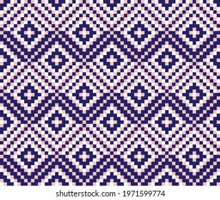Pink Navy Christmas fair isle pattern background for fashion textiles, knitwear and graphics