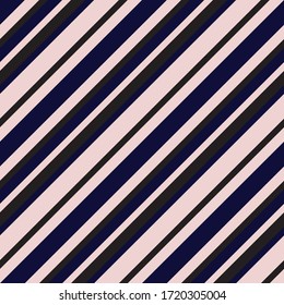 Pink and navy diagonal striped seamless pattern background suitable for fashion textiles, graphics