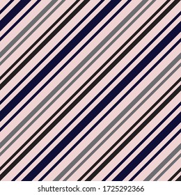 Pink and navy diagonal striped seamless pattern background suitable for fashion textiles, graphics