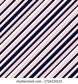 Pink and navy diagonal striped seamless pattern background suitable for fashion textiles, graphics